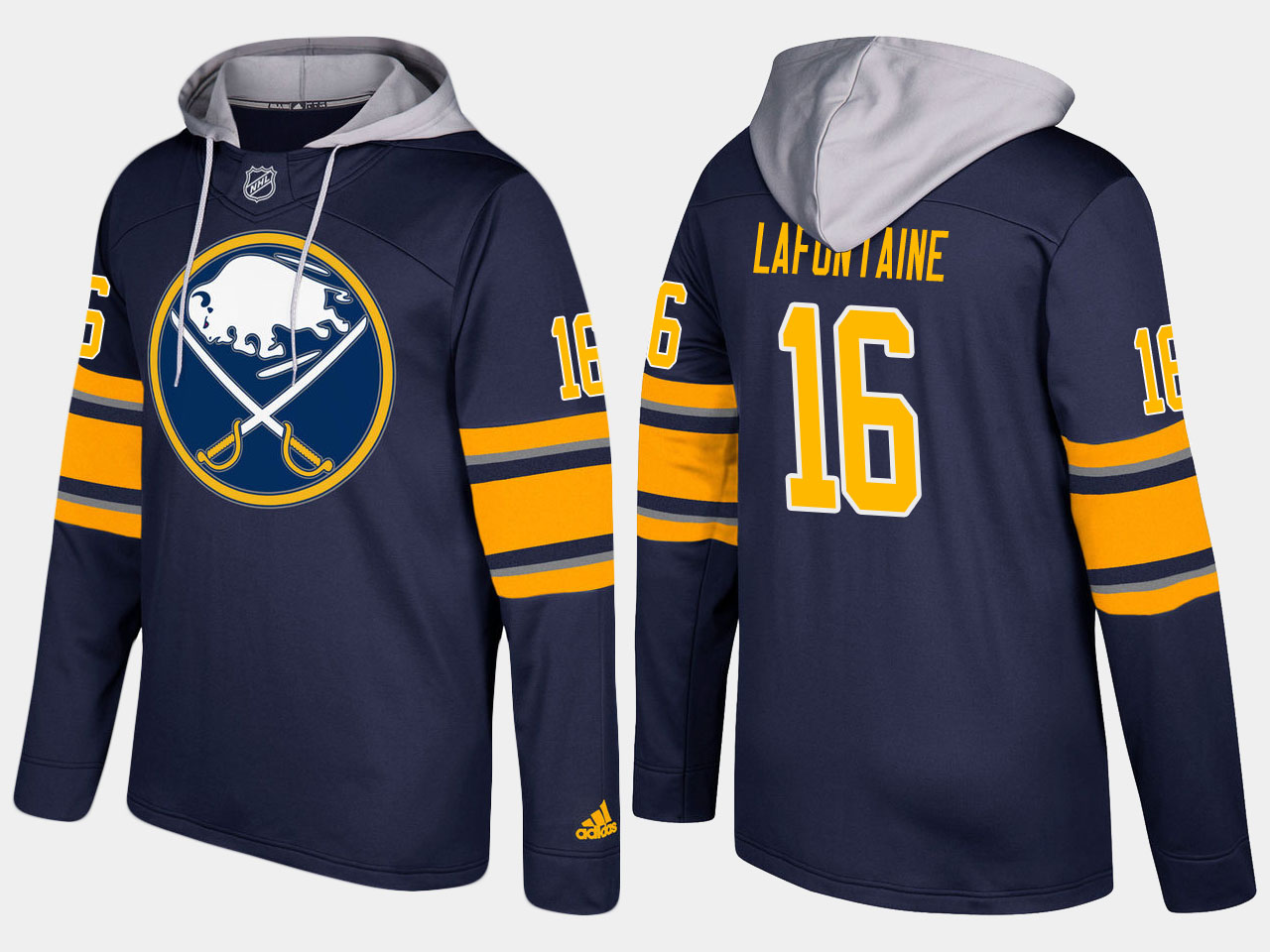 NHL Men Buffalo sabres retired pat lafontaine blue  hoodie